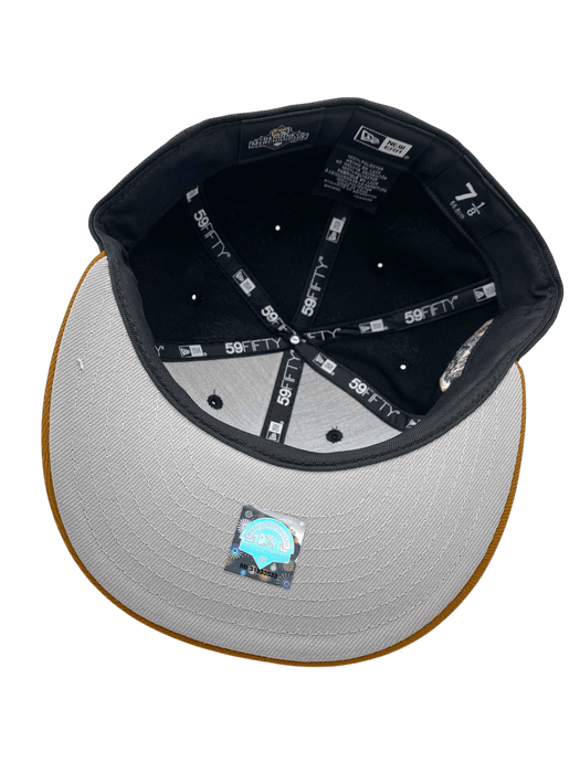 New Era Fitted Hat Adult Minneapolis Millers New Era Black/Brown Rust Side Patch 59FIFTY Fitted Hat - Men's