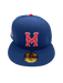 New Era Fitted Hat Adult Minneapolis Millers New Era Navy Side Patch 59FIFTY Fitted Hat - Men's