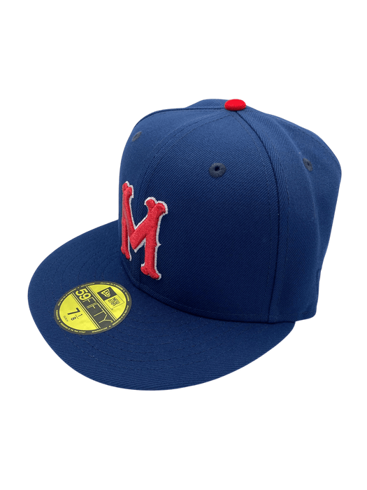 New Era Fitted Hat Adult Minneapolis Millers New Era Navy Side Patch 59FIFTY Fitted Hat - Men's