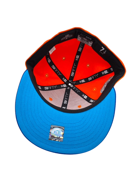 New Era Fitted Hat Adult Minneapolis Millers New Era Orange/Blue Custom Side Patch 59FIFTY Fitted Hat - Men's