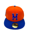 New Era Fitted Hat Adult Minneapolis Millers New Era Orange/Blue Custom Side Patch 59FIFTY Fitted Hat - Men's