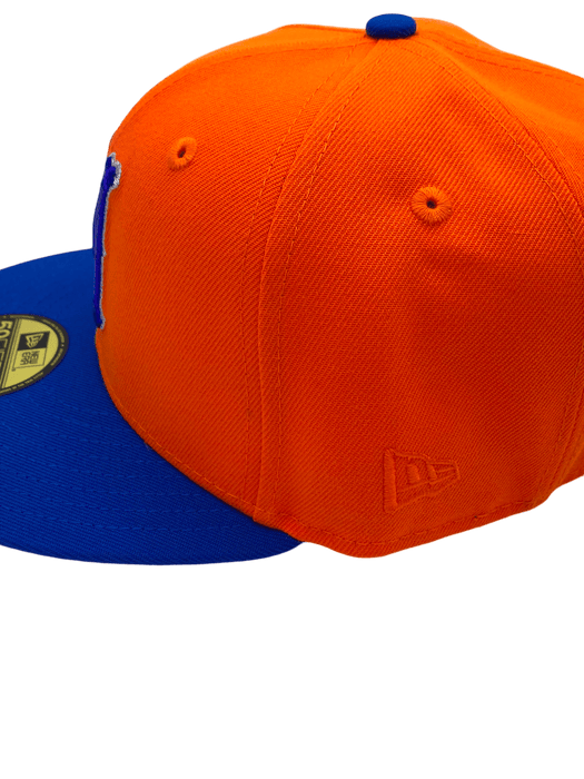 New Era Fitted Hat Adult Minneapolis Millers New Era Orange/Blue Custom Side Patch 59FIFTY Fitted Hat - Men's