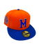 New Era Fitted Hat Adult Minneapolis Millers New Era Orange/Blue Custom Side Patch 59FIFTY Fitted Hat - Men's