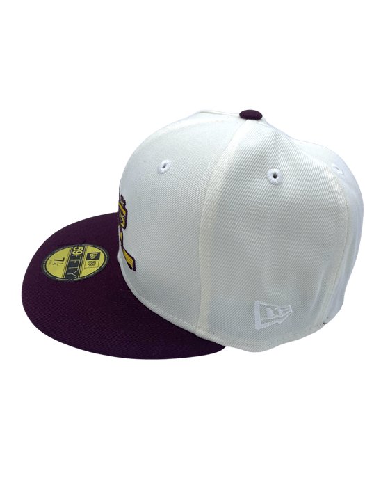 New Era Fitted Hat Adult Minnesota Golden Gophers New Era Chrome Custom 2002 Side Patch 59FIFTY Fitted Hat - Men's