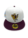 New Era Fitted Hat Adult Minnesota Golden Gophers New Era Chrome/Maroon Modern Gopher Custom 2002 Side Patch 59FIFTY Fitted Hat - Men's