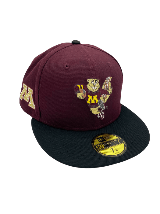 Adult Minnesota Golden Gophers New Era Maroon/Black Custom Heisman Goldy Side Patch 59FIFTY Fitted Hat - Men's