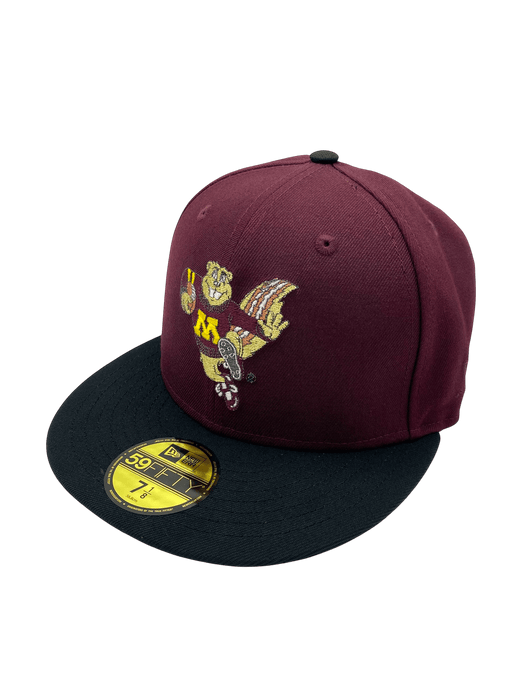 Adult Minnesota Golden Gophers New Era Maroon/Black Custom Heisman Goldy Side Patch 59FIFTY Fitted Hat - Men's