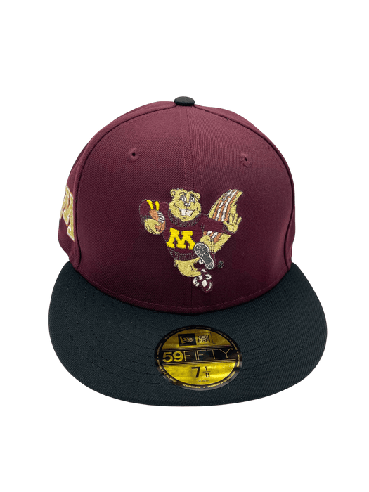 Adult Minnesota Golden Gophers New Era Maroon/Black Custom Heisman Goldy Side Patch 59FIFTY Fitted Hat - Men's
