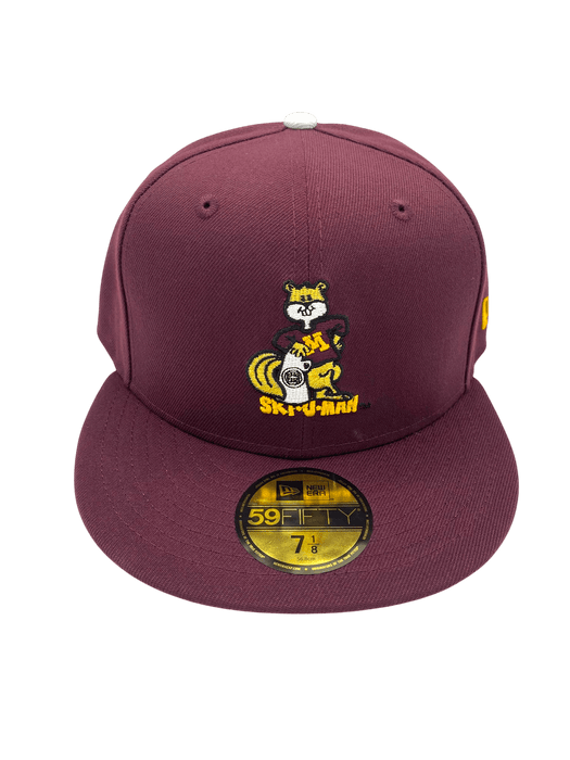 New Era Fitted Hat Adult Minnesota Golden Gophers New Era Maroon Ski-U-Mah Custom 59FIFTY Fitted Hat - Men's