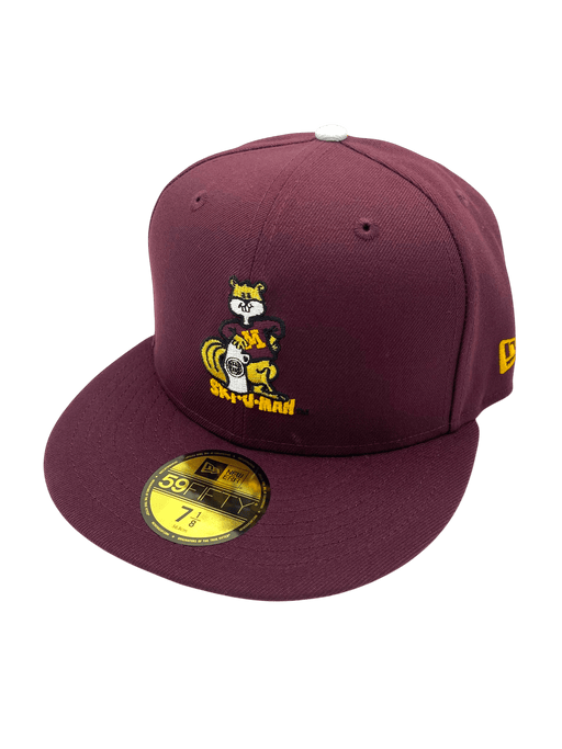 New Era Fitted Hat Adult Minnesota Golden Gophers New Era Maroon Ski-U-Mah Custom 59FIFTY Fitted Hat - Men's