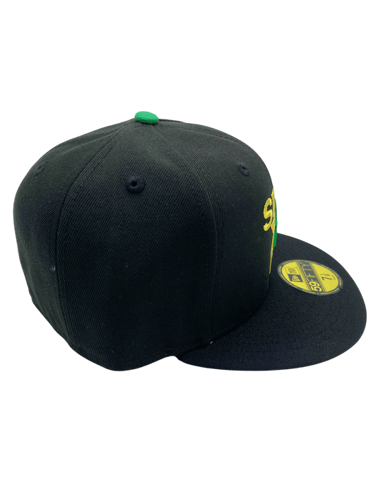 New Era Fitted Hat Adult Minnesota North Stars New Era Black Vintage Custom 59FIFTY Fitted Hat - Men's