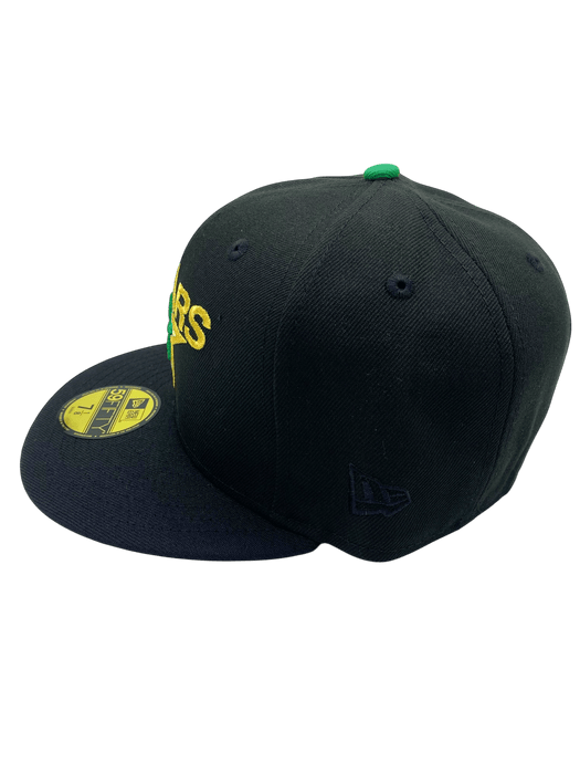 New Era Fitted Hat Adult Minnesota North Stars New Era Black Vintage Custom 59FIFTY Fitted Hat - Men's