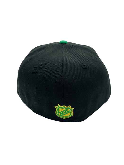 New Era Fitted Hat Adult Minnesota North Stars New Era Black Vintage Custom 59FIFTY Fitted Hat - Men's