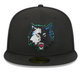 New Era Fitted Hat Adult Minnesota Timberwolves New Era Black Hardwood Classic 59FIFTY Fitted Hat - Men's