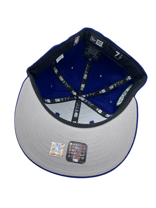 New Era Fitted Hat Adult Minnesota Timberwolves New Era Blue Custom Side Patch 59FIFTY Fitted Hat - Men's