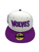 New Era Fitted Hat Adult Minnesota Timberwolves New Era Chrome Rain Custom Side Patch 59FIFTY Fitted Hat - Men's