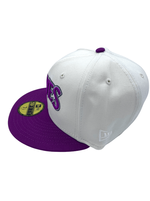 New Era Fitted Hat Adult Minnesota Timberwolves New Era Chrome Rain Custom Side Patch 59FIFTY Fitted Hat - Men's