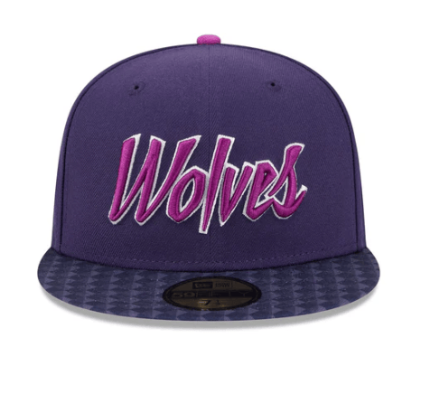 New Era Fitted Hat Adult Minnesota Timberwolves New Era Purple 2025-26 City Edition 59FIFTY Fitted Hat - Men's