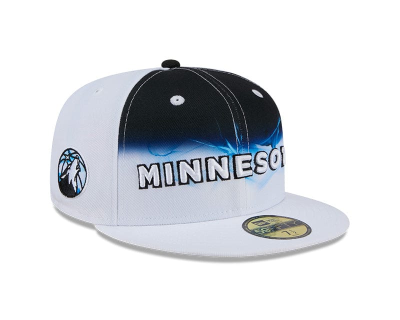 New Era Fitted Hat Adult Minnesota Timberwolves New Era White 2024 City Edition 59FIFTY Fitted Hat - Men's