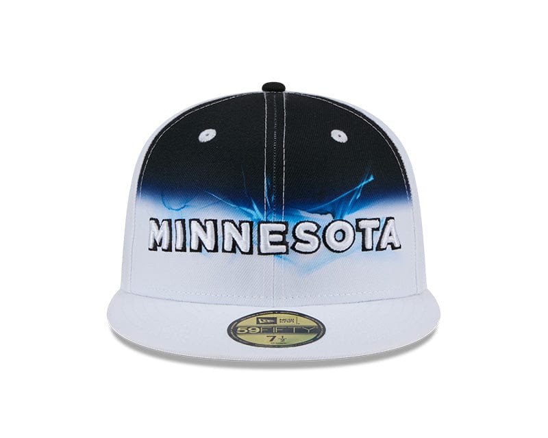 New Era Fitted Hat Adult Minnesota Timberwolves New Era White 2024 City Edition 59FIFTY Fitted Hat - Men's