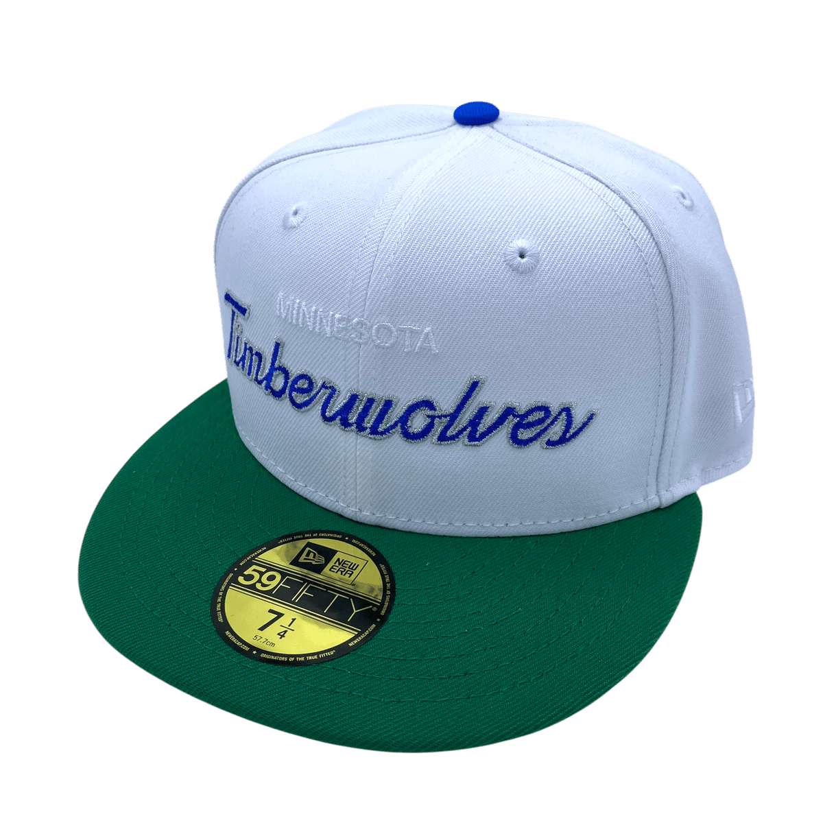 Adult Minnesota Timberwolves New Era White Custom Script 59FIFTY Fitte ...