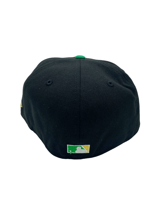 New Era Fitted Hat Adult Minnesota Twins New Era Black/Green Custom Side Patch 59FIFTY Fitted Hat - Men's