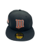 New Era Fitted Hat Adult Minnesota Twins New Era Black Infrared Custom Side Patch 59FIFTY Fitted Hat - Men's