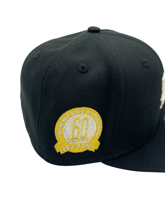 Adult Minnesota Twins New Era Black Peso TC Custom Side Patch 59FIFTY Fitted Hat - Men's