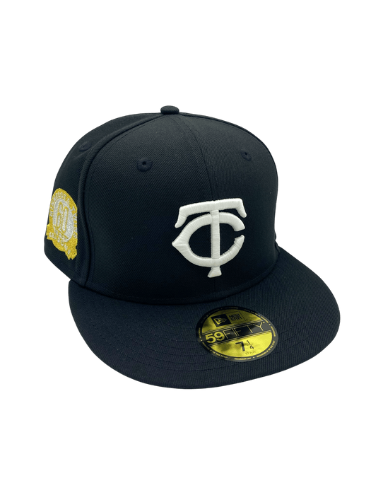 Adult Minnesota Twins New Era Black Peso TC Custom Side Patch 59FIFTY Fitted Hat - Men's