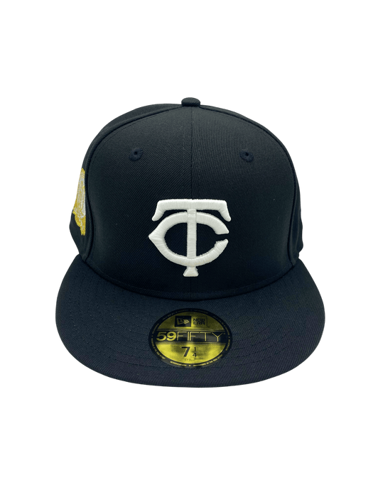Adult Minnesota Twins New Era Black Peso TC Custom Side Patch 59FIFTY Fitted Hat - Men's