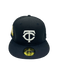 Adult Minnesota Twins New Era Black Peso TC Custom Side Patch 59FIFTY Fitted Hat - Men's