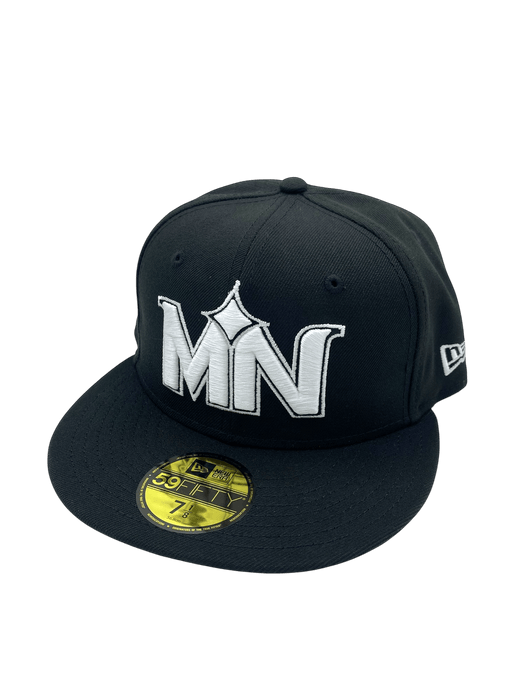 Adult Minnesota Twins New Era Black/White City Connect MN Logo 59FIFTY Fitted Hat - Men's