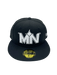 Adult Minnesota Twins New Era Black/White City Connect MN Logo 59FIFTY Fitted Hat - Men's