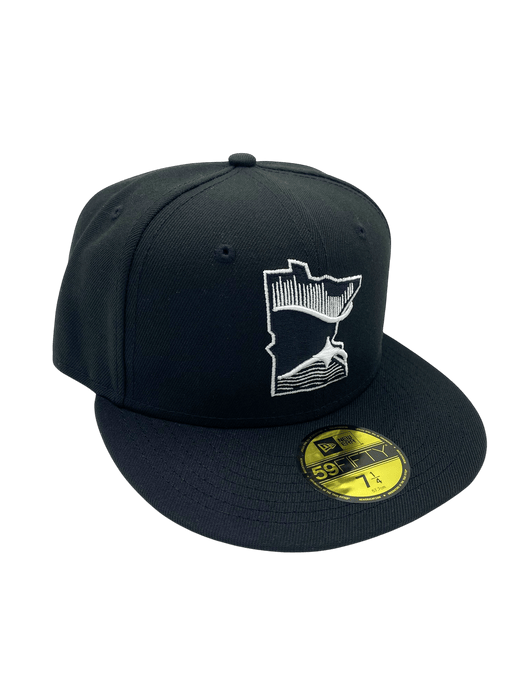 Adult Minnesota Twins New Era Black/White City Connect State Logo On Field 59FIFTY Fitted Hat - Men's