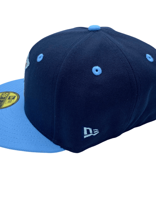 New Era Fitted Hat Adult Minnesota Twins New Era Blue Minny & Paul Custom Side Patch 59FIFTY Fitted Hat - Men's