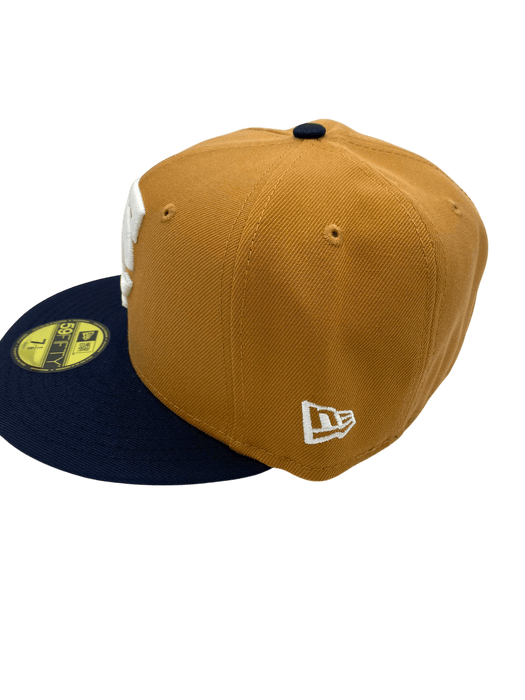 New Era Fitted Hat Adult Minnesota Twins New Era Brown/Navy Custom Side Patch 59FIFTY Fitted Hat - Men's