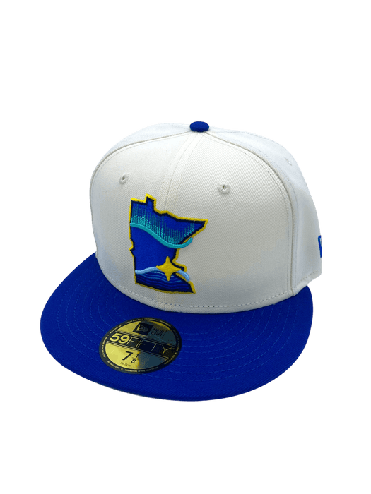 Adult Minnesota Twins New Era Chrome/Blue City Connect State Logo 59FIFTY Fitted Hat - Men's