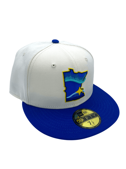 Adult Minnesota Twins New Era Chrome/Blue City Connect State Logo 59FIFTY Fitted Hat - Men's