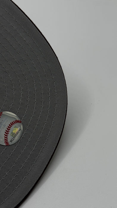 New Era Fitted Hat Adult Minnesota Twins New Era Chrome & Maroon Campus Crossover University of Minnesota 59FIFTY Fitted Hat - Men's