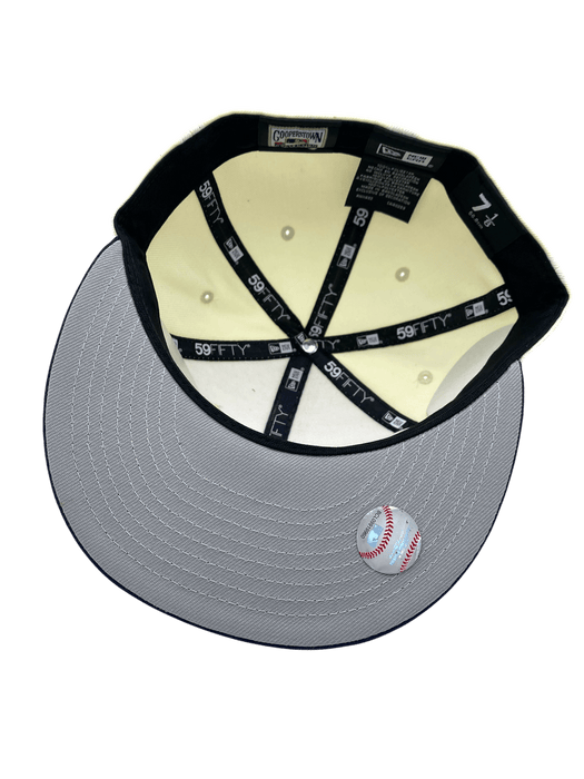 New Era Fitted Hat Adult Minnesota Twins New Era Chrome/Navy Dripped Side Patch 59FIFTY Fitted Hat - Men's