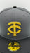 New Era Fitted Hat Adult Minnesota Twins New Era Gray & Black TC Logo Byron Buxton Collection 59FIFTY Fitted Hat - Men's