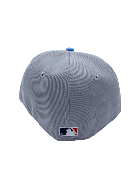 New Era Fitted Hat Adult Minnesota Twins New Era Gray/Light Blue Custom Side Patch 59FIFTY Fitted Hat - Men's