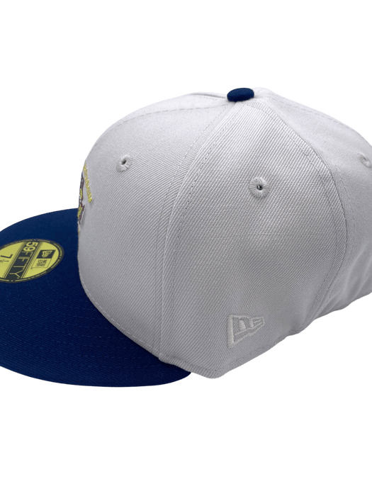 New Era Fitted Hat Adult Minnesota Twins New Era Gray/Navy Met Stadium Custom Side Patch 59FIFTY Fitted Hat - Men's