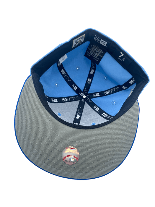 New Era Fitted Hat Adult Minnesota Twins New Era Light Blue/Blue Custom Side Patch 59FIFTY Fitted Hat - Men's