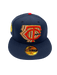 New Era Fitted Hat Adult Minnesota Twins New Era Navy Cascade Custom Side Patch 59FIFTY Fitted Hat - Men's