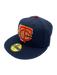 New Era Fitted Hat Adult Minnesota Twins New Era Navy Cascade Custom Side Patch 59FIFTY Fitted Hat - Men's