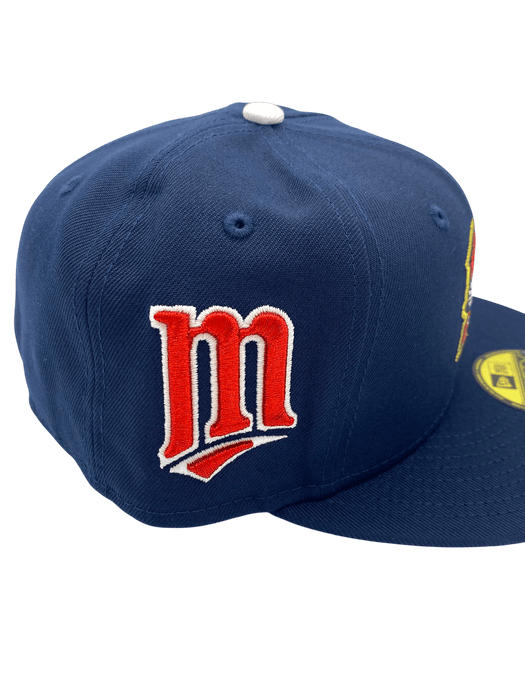Adult Minnesota Twins New Era Navy Metrodome Side Patch 59FIFTY Fitted Hat - Men's
