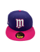 New Era Fitted Hat Adult Minnesota Twins New Era Purple/Pink Casino Custom Side Patch 59FIFTY Fitted Hat - Men's