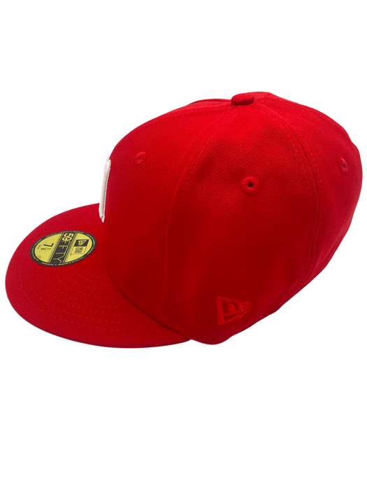 New Era Fitted Hat Adult Minnesota Twins New Era Red 40 Custom Side Patch 59FIFTY Fitted Hat - Men's