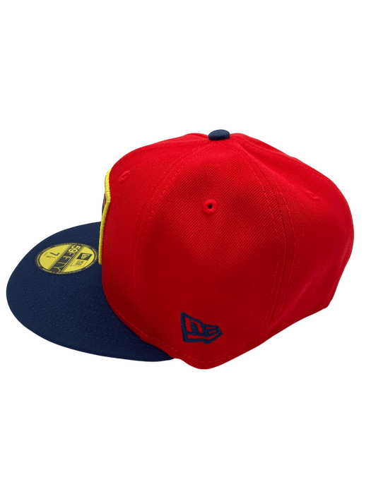 Adult Minnesota Twins New Era Red/Navy Minnie & Paul Side Patch 59FIFTY Fitted Hat - Men's